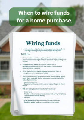 when should buyers wire funds for purchasing a home